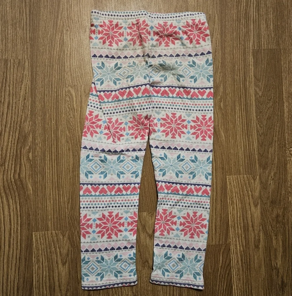 Carter's Festive Patterned Leggings - Pink, Blue, White